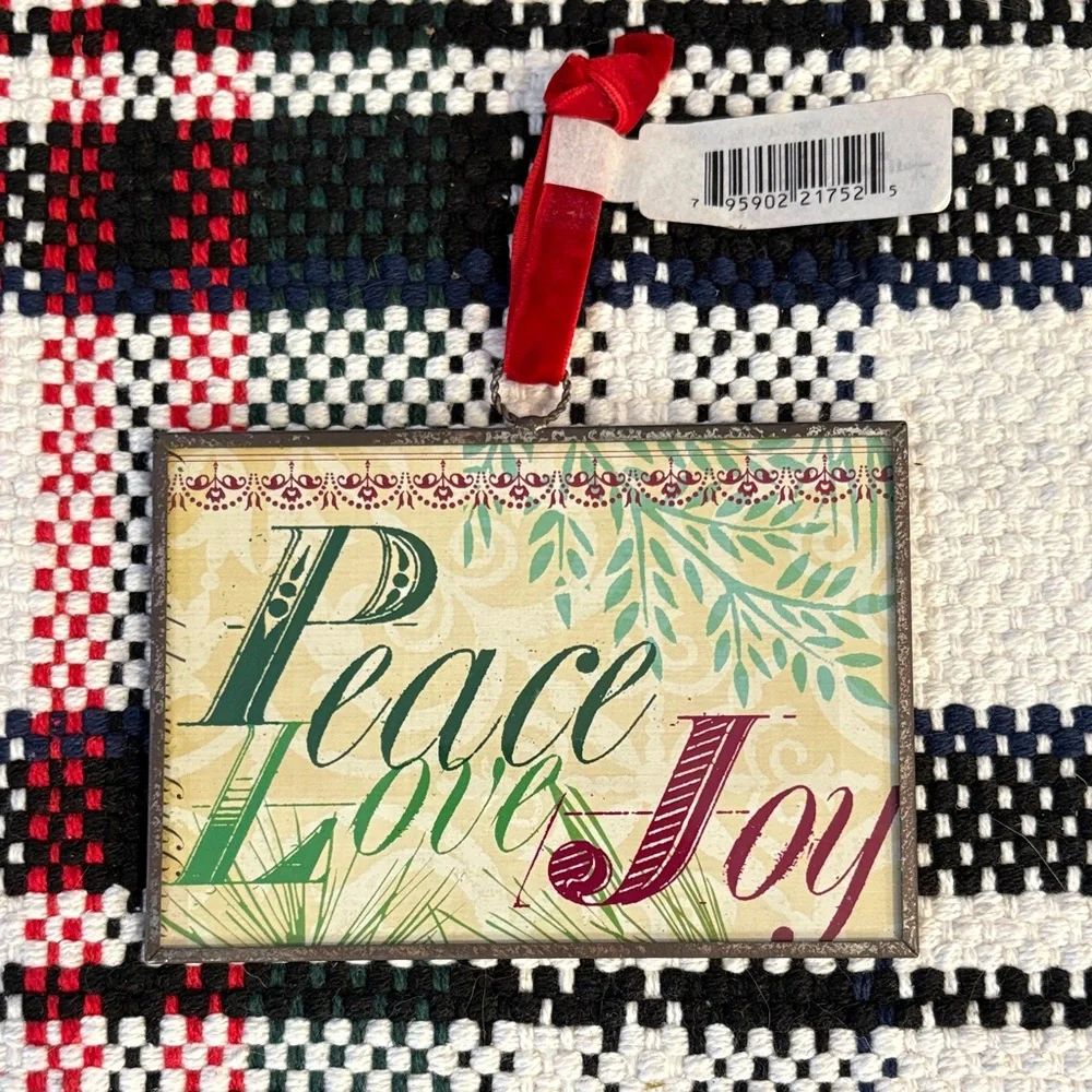 🆕HALLMARK “Peace, Love, Joy” Framed Ornament